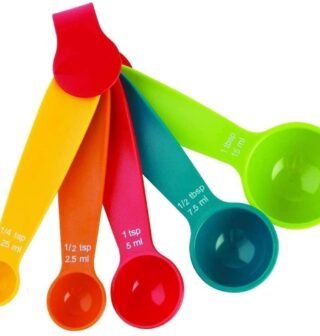 Multi Color Measurement Measuring Spoon Cups - 5 Pieces Multi Coloured