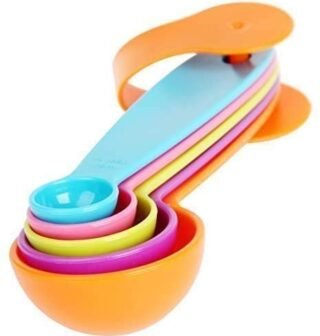 Multi Color Measurement Measuring Spoon Cups - 5 Pieces Multi Coloured