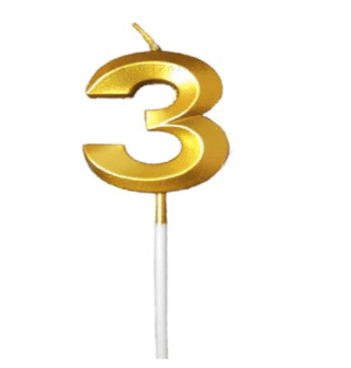 3 number candle