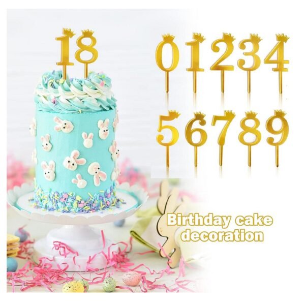 acrylic 0-9 number cake topper bakingtime.in