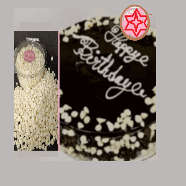 white choco chips for cake decoration sprinkles