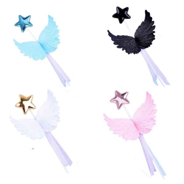 4 color wings cake topper