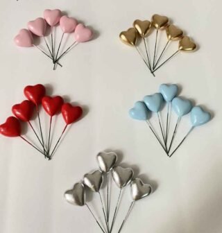 ALL COLOR heart shape Faux Ball Cake Topper Ball