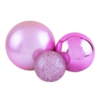 Sparking matte cake party decoration balls pink