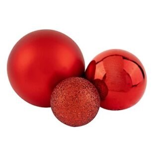 Sparking matte cake party decoration balls red