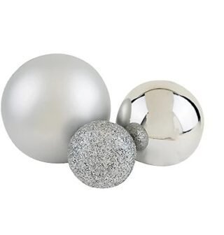 Sparking matte cake party decoration balls silver