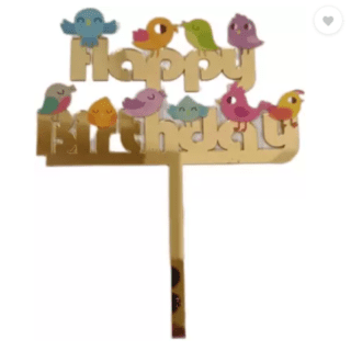 birds pic cake topper