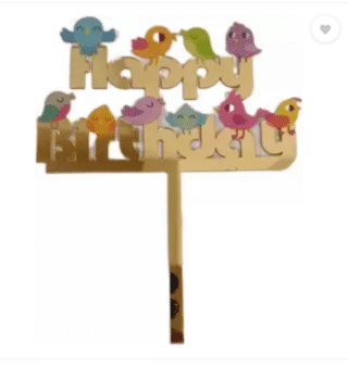 birds pic cake topper