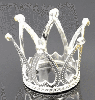 mini crown silver color