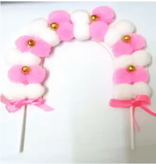pink cake topper
