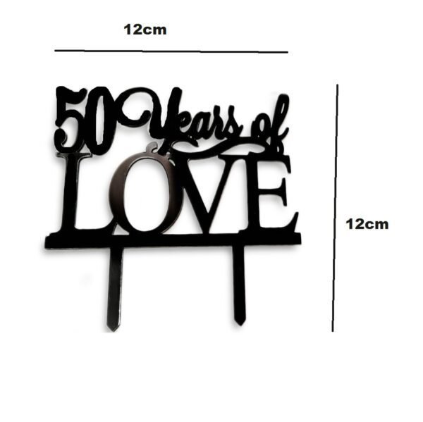 50yr of love cake topper