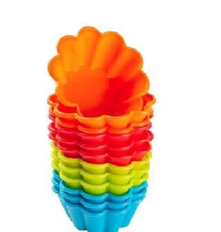 silicone flower cupcake molds