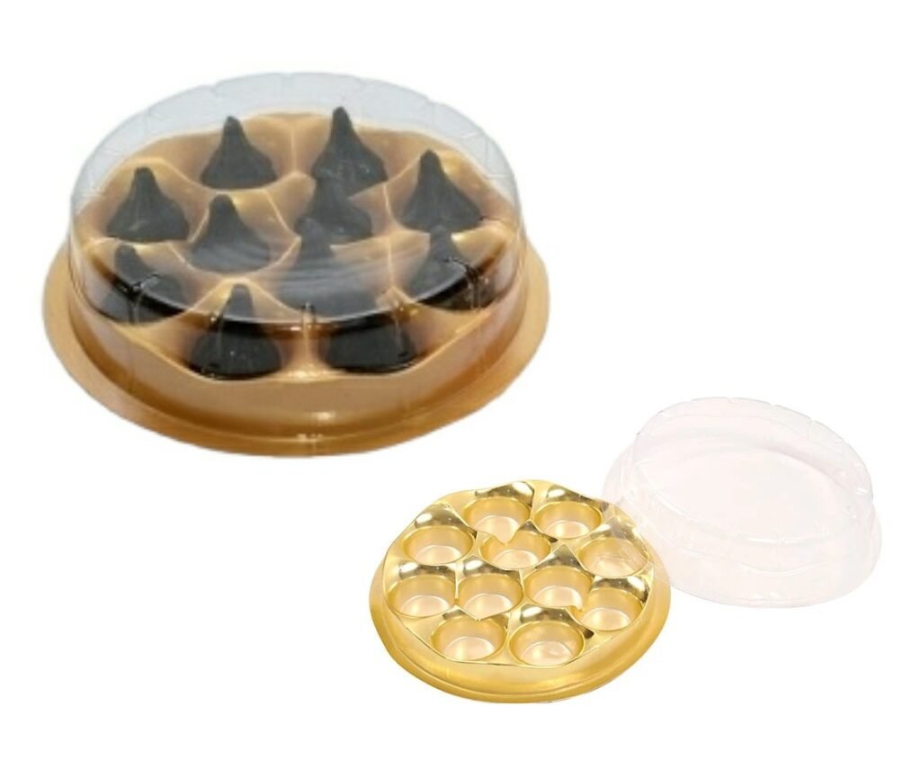 11 Cavity Modak Box plastic Round Box Ganesha Chaturthi Gifts Modak ...