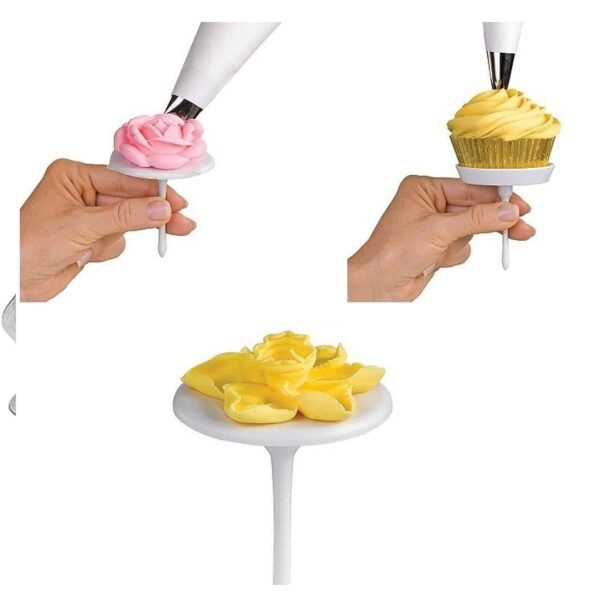 Cake Decorating Fondant Tool Muffin Decorating Tool Set (Set of 4 Diffrent Shape Nail Flower) - Image 3