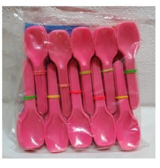 Plastic Spoon Set of 100 Disposable Plastic Dessert Spoon Set  (Pack of 100)