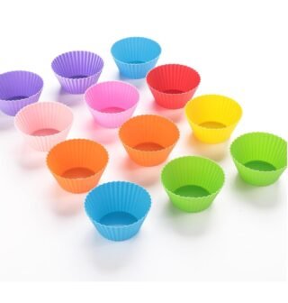 Silicone Cupcake/Muffin Mould 104pcs (Pack of 1) MULTICOLOUR