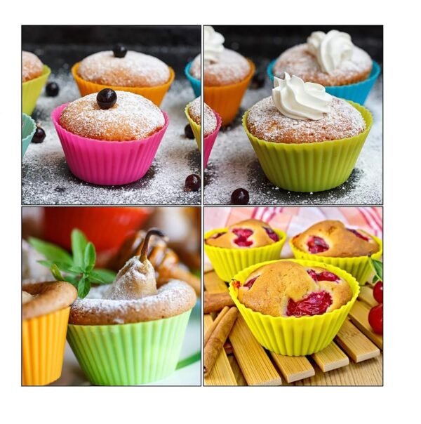 Silicone Cupcake/Muffin Mould 104pcs (Pack of 1) MULTICOLOUR - Image 4