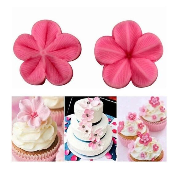 Silicone  flower Cake Mould 6 (Pack of 1)MULTICOLOUR - Image 3