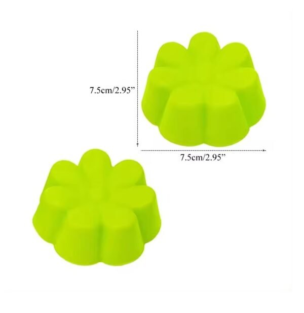 Silicone  flower Cake Mould 6 (Pack of 1)MULTICOLOUR - Image 2