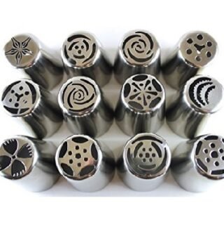Icing Nozzle12 Stainless Steel Multi-opening Icing Nozzle (Silver Pack of 1)