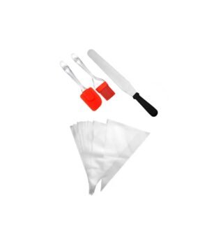 oil brush and 6inch server/knife and piping bag(12pcs) Kitchen Tool Set (multicolour, Baking Tools)