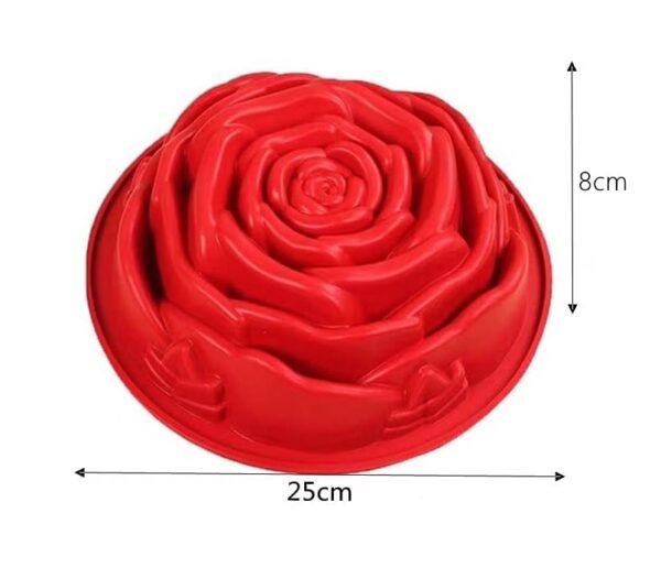 Silicone Cake Rose Mould 2 (Pack of 1)MULTICOLOUR - Image 2