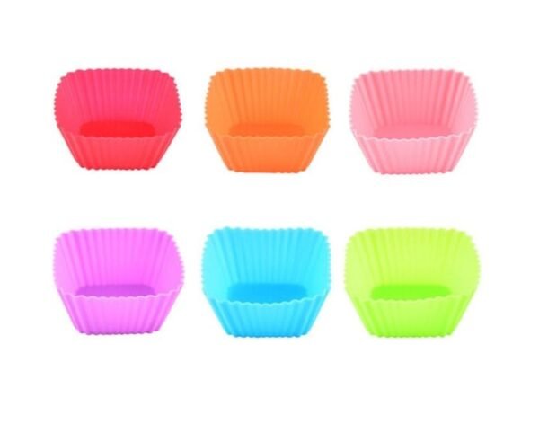 Silicone Cake Square Mould 6 (Pack of 1)MULTICOLOUR