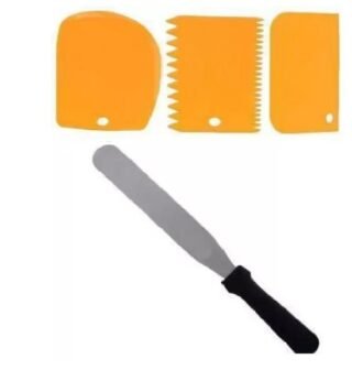 Stainless Steel Palett Spatula Cake Decorating(6inch Straight/3pc Scrapper)