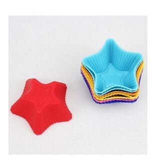 Silicone Cake Star Mould 6 (Pack of 1)MULTICOLOUR