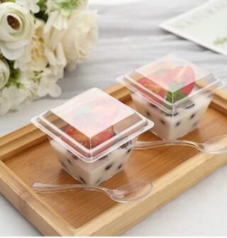 10pcs Mousse Mini Dessert Cup (with lid)
