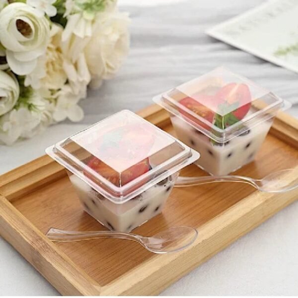 10pcs Mousse Mini Dessert Cup (with lid)