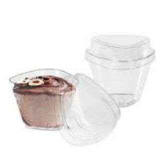 10pcs Mousse Mini Dessert Cup (with lid)