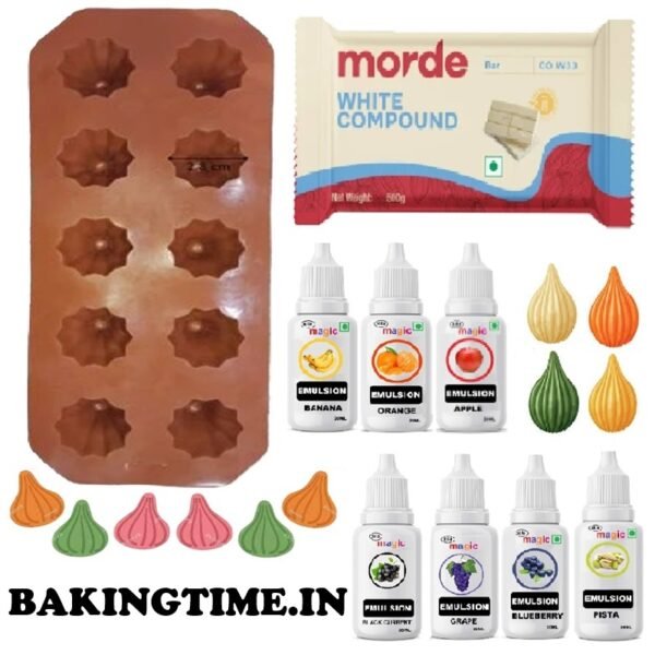 Chocolate Modak Mould And Emulsion Set