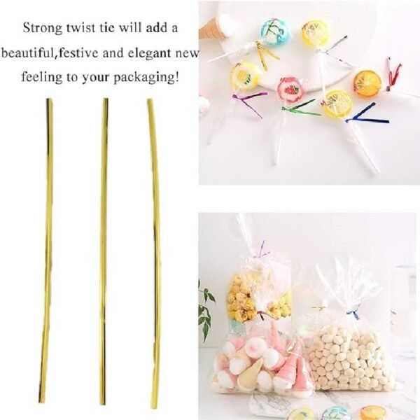 Metallic Gold Twist Ties Wire - Image 4