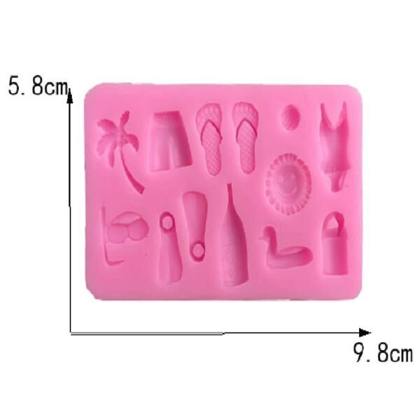 Pink Silicone Beach Mould - Image 3