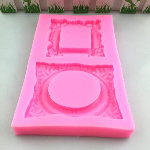 Pink Silicone Double Mirror Frame Mould - Image 2