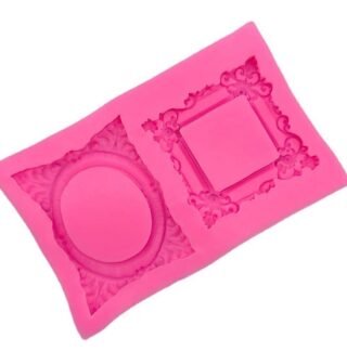 Pink Silicone Double Mirror Frame Mould