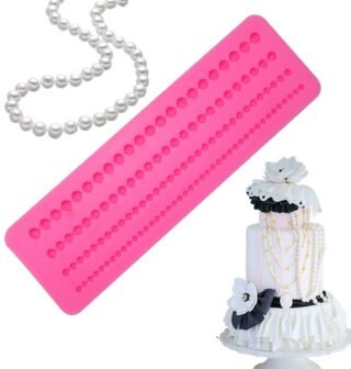 Pink Silicone Pearl Mould (4 lines)