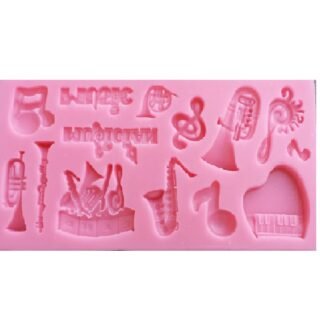Pink Silicone Music Mould