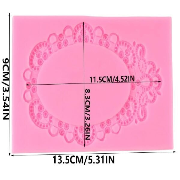 Silicone Mirror Frame Mould (Pink) - Image 2