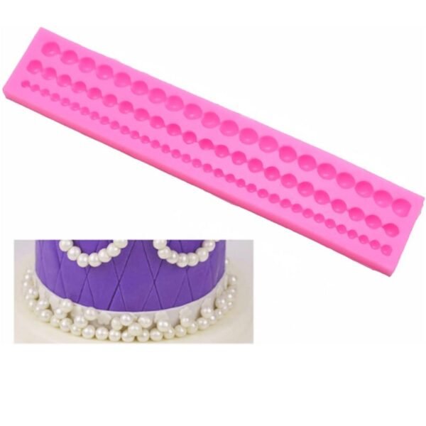 Pink Silicone Pearl Mould (3 lines) - Image 6