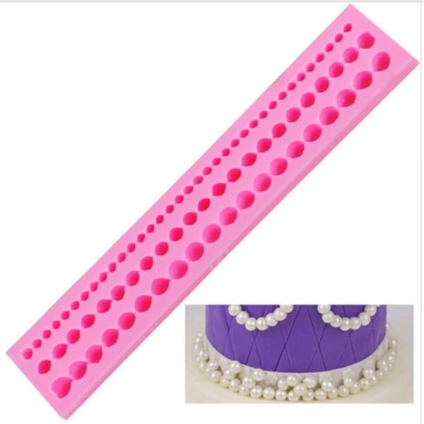 Pink Silicone Pearl Mould (3 lines) - Image 7