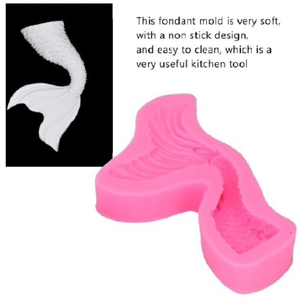 Pink Silicone Mermaid Tail Mould - Image 5