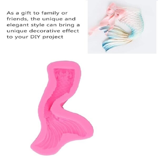 Pink Silicone Mermaid Tail Mould - Image 6